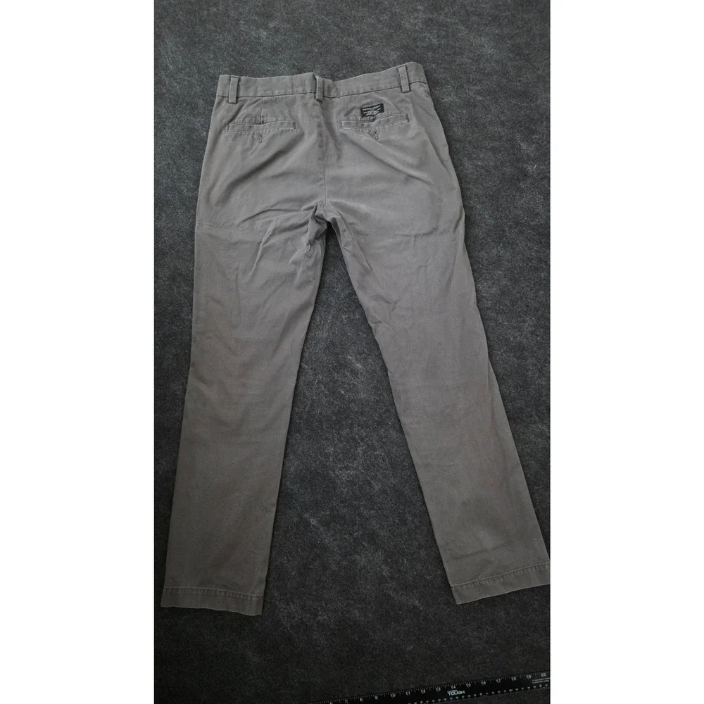 Banana Republic Fulton Skinny Chino Pants Mens Gray Cotton Blend 30x32
